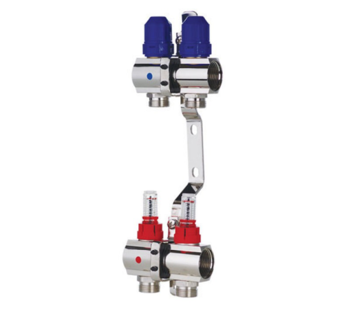 Коллекторный блок с расходомерами KOER KR.1110-02 - 1”x2 WAYS