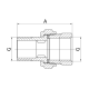 Американка KOER KR.343 прямая - 1/2" (плоская прокладка)