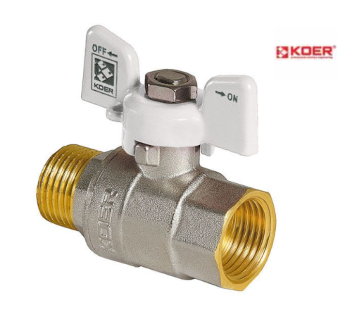 Кран шаровой KOER WHITE KR.218.W - 3/4" ГШБ