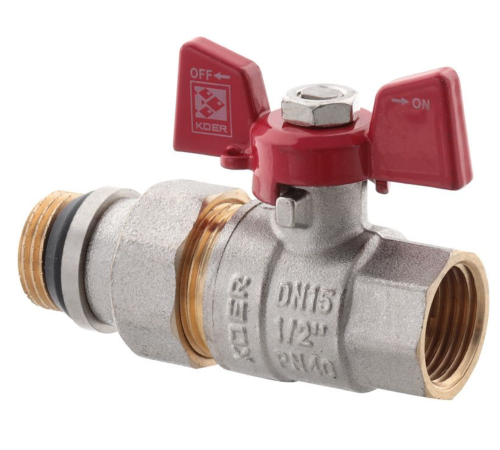 Кран с американкой прямой KOER KR.227-Gi - 3/4" (антипротечка)