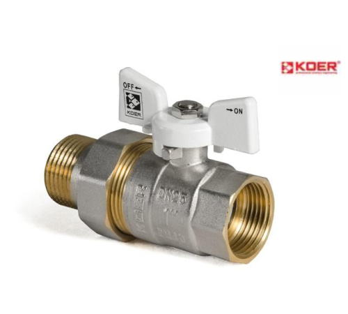 Кран с американкой прямой KOER WHITE KR.227.W - 1/2"