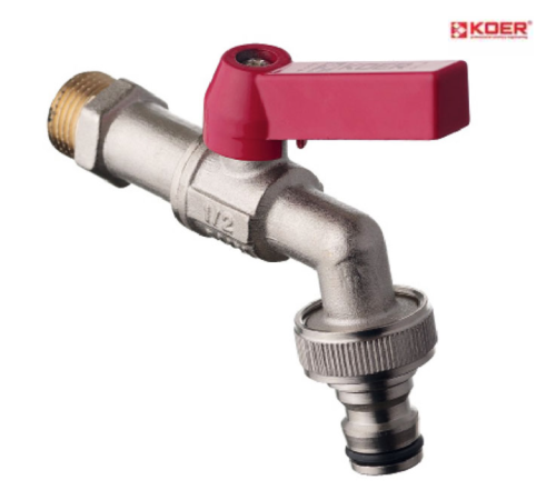 Кран полива KOER KR.259 - 1/2" ( с коннектором для быстрого подкл.)