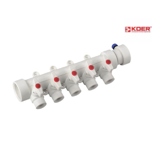 Коллектор PPR KOER D40*20 на 5 выходов K0171.PRO (KP0221)