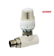 Кран PPR KOER термостатичний з термоголовою прямий D25*3/4 K0156.PRO (KP0199)