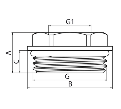 Футорка с уплотнительным кольцом KOER KF.F0810-R - 1*3/4" (никель)