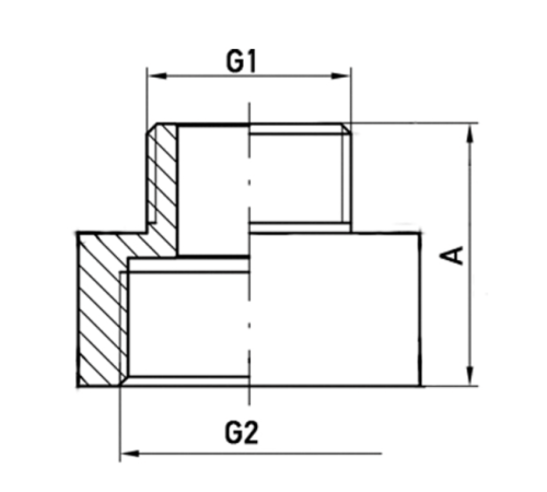 Перехідник KOER KF.A0406.CHR - 1/2*3/8" (хром)