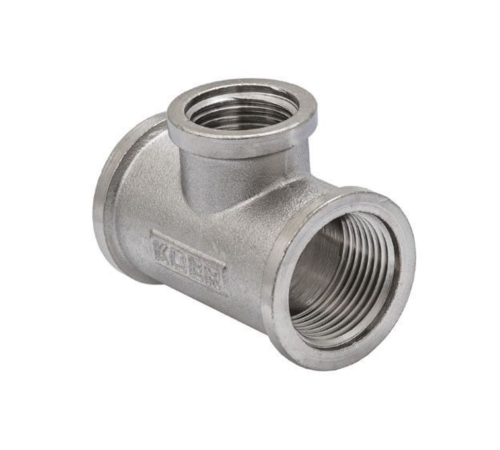 Трійник редукційний KOER KF.T080608F - 3/4*1/2*3/4" ЗЗЗ (нікель)