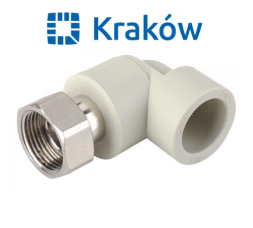 Кут з накидною гайкою Krakow D25*3/4 (латунь)
