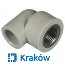 Кут з внутрішнім різьбленням Krakow D20*1/2 (латунь)