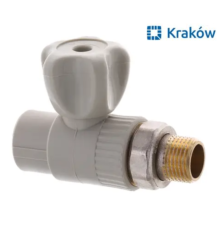 Кран PPR радіаторний прямий (КБП) Krakow D20*1/2 (стальний шток)