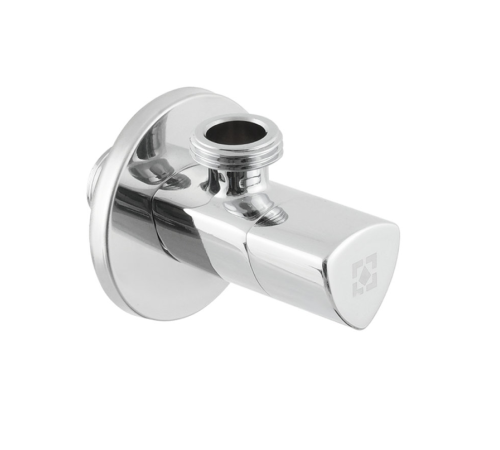 Кран приборный угловой Raftec Relo Silver 1/2"*1/2" VKE80101 ( с керамическим запорным элементом )