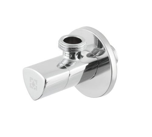 Кран приборный угловой Raftec Relo Silver 1/2"*1/2" VKE80101 ( с керамическим запорным элементом )