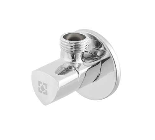 Кран приборный угловой Raftec Relo Silver Mini 1/2"*1/2" VKM80101 ( с керамическим запорным элементом )