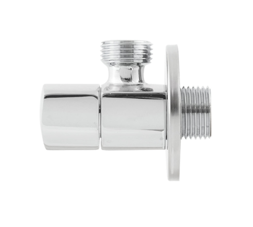 Кран приборный угловой Raftec Relo Silver Mini 1/2"*1/2" VKM80101 ( с керамическим запорным элементом )