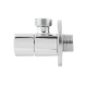Кран приборный угловой Raftec Relo Silver Mini 1/2"*1/2" VKM80101 ( с керамическим запорным элементом )