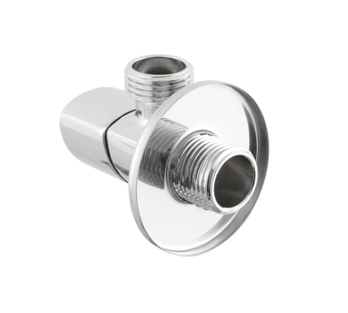 Кран приборный угловой Raftec Relo Silver Mini 1/2"*1/2" VKM80101 ( с керамическим запорным элементом )