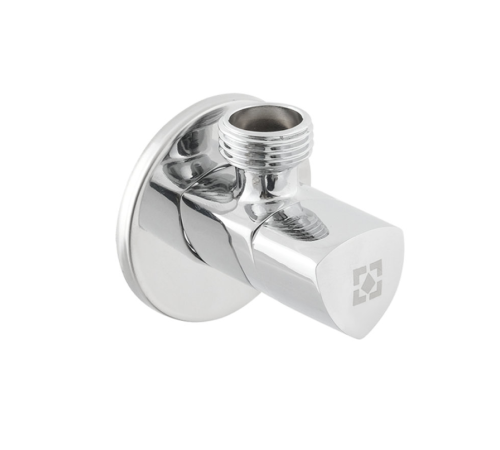 Кран приборный угловой Raftec Relo Silver Mini 1/2"*1/2" VKM80101 ( с керамическим запорным элементом )