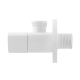 Кран приборный угловой Raftec Relo White 1/2"*1/2" VKW80101 ( с керамическим запорным элементом )