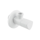 Кран приборный угловой Raftec Relo White 1/2"*1/2" VKW80101 ( с керамическим запорным элементом )