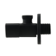 Кран приборный угловой Raftec Relo Black 1/2"*1/2" VKB80101 ( с керамическим запорным элементом )