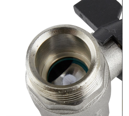 Кран шаровый с американкой Raftec BLACK 1/2" (DRBS1-U) усиленный