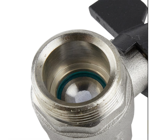 Кран шаровый с американкой Raftec BLACK 1/2" (DRBS1-U) усиленный