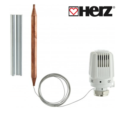 Термоголовка HERZ Classic М28x1,5 40-70°C (1742100) з накладним датчиком температури