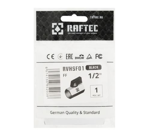 Кран шаровый Raftec BLACK DN10 ВВ 1/2" MINI (RVHSF01)