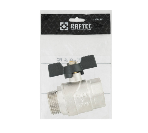 Кран шаровый Raftec BLACK PN40 ВН 1" (DRB31)